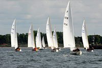 Folkeboote nach der Regatta