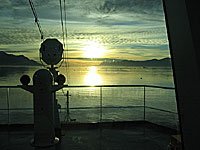 Fahrt durch 150sm-Fjord zum Meer